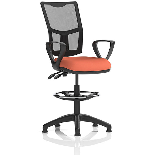 Eclipse Plus II Mesh Back High Rise Operator Chair, Fixed Arms, Quest Crab Easy2Order : KCUP3297