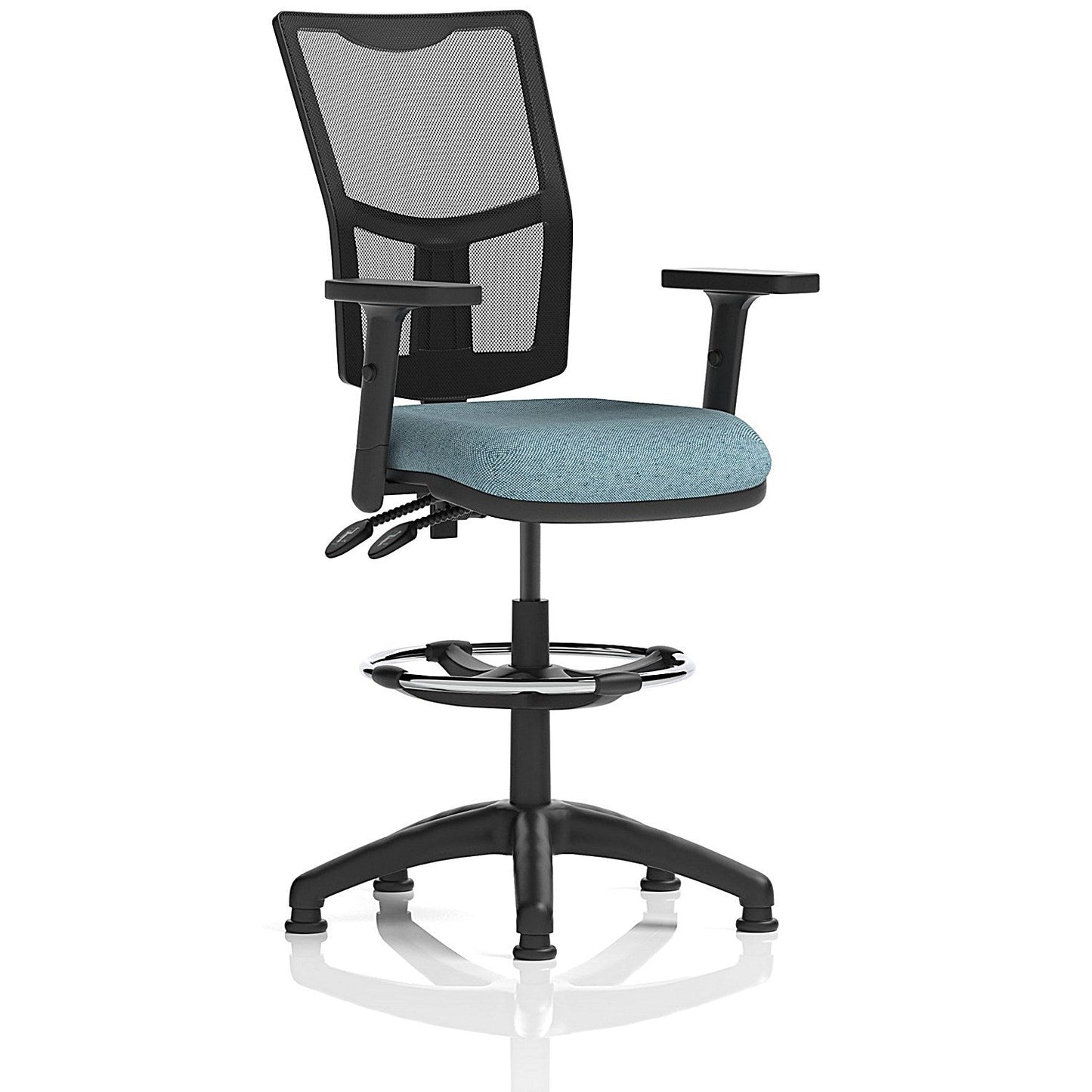 Eclipse Plus II Mesh Back High Rise Operator Chair, Height Adjustable Arms, Rivet Quench Easy2Order : KCUP3307