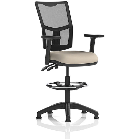 Eclipse Plus II Mesh Back High Rise Operator Chair, Height Adjustable Arms, Quest Salt Easy2Order : KCUP3313