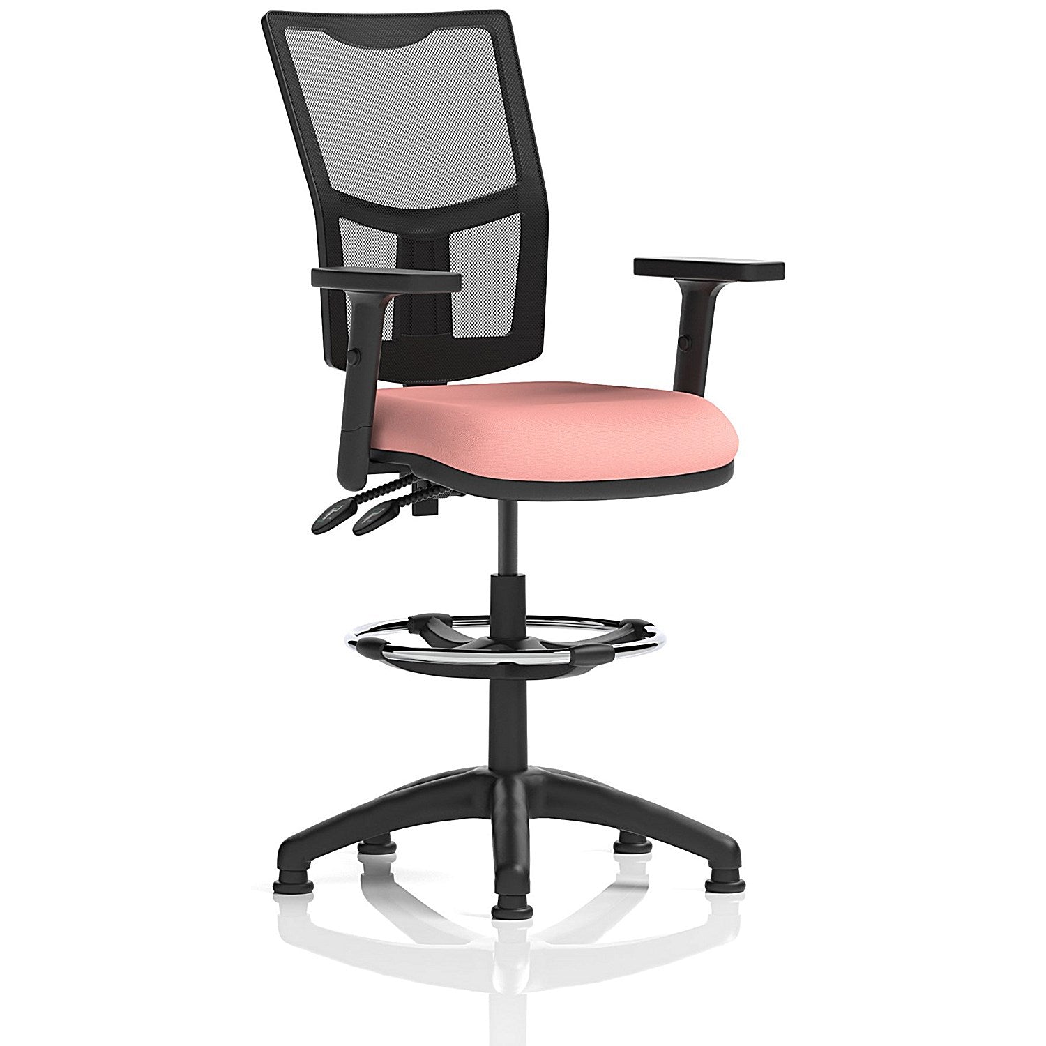 Eclipse Plus II Mesh Back High Rise Operator Chair, Height Adjustable Arms, Quest Shrimp Easy2Order : KCUP3315