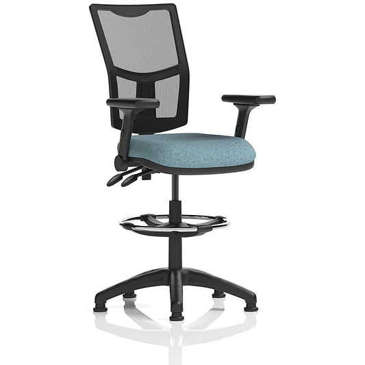 Eclipse Plus II Mesh Back High Rise Operator Chair, Folding Arms, Rivet Quench Easy2Order : KCUP3319