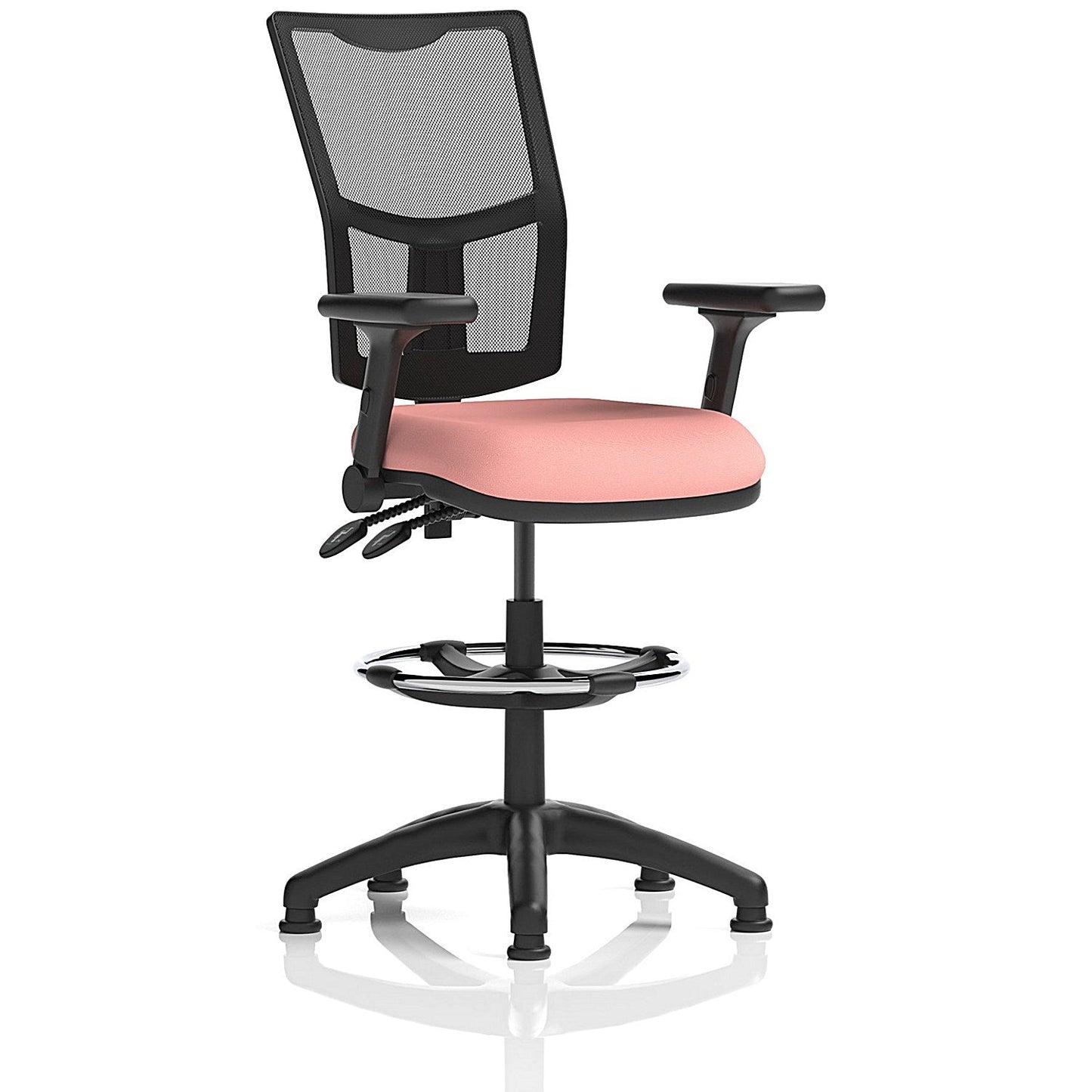 Eclipse Plus II Mesh Back High Rise Operator Chair, Folding Arms, Quest Shrimp Easy2Order : KCUP3327