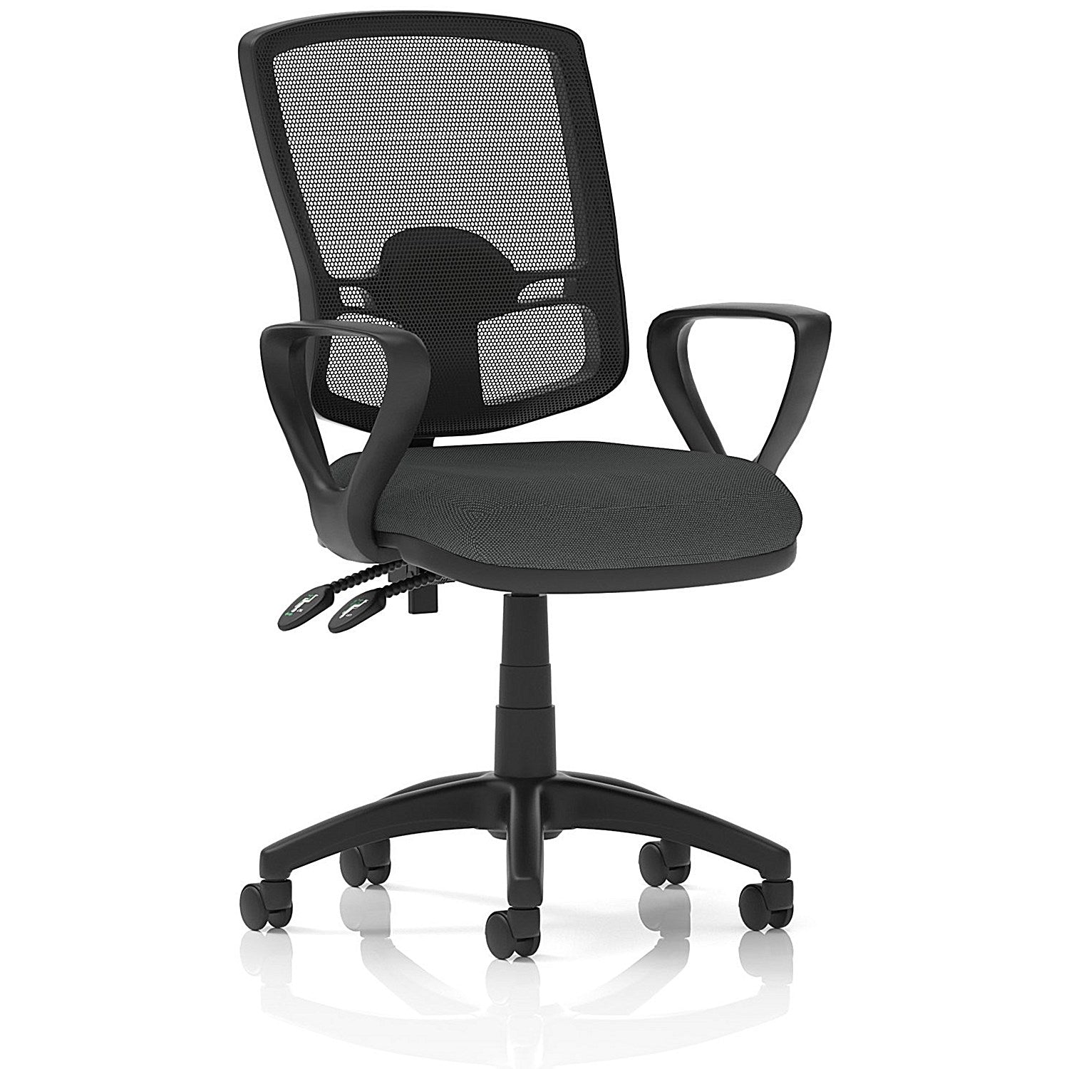 Eclipse Plus II Deluxe Mesh Back Lever Task Operator Chair, Fixed Height Arms, Quest Mussel Easy2Order : KCUP3348