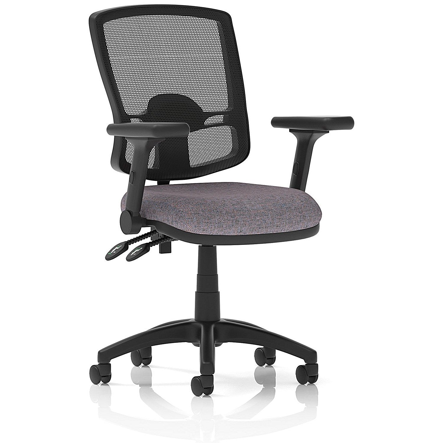 Eclipse Plus II Deluxe Mesh Back Lever Task Operator Chair, Folding Arms, Rivet Fuse Easy2Order : KCUP3366