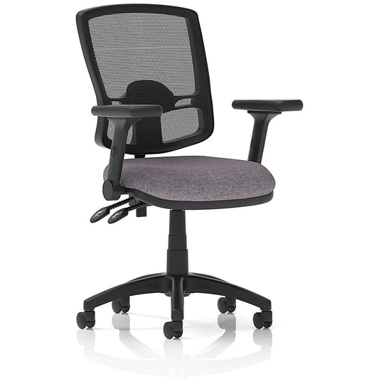 Eclipse Plus II Deluxe Mesh Back Lever Task Operator Chair, Folding Arms, Rivet Fuse Easy2Order : KCUP3366
