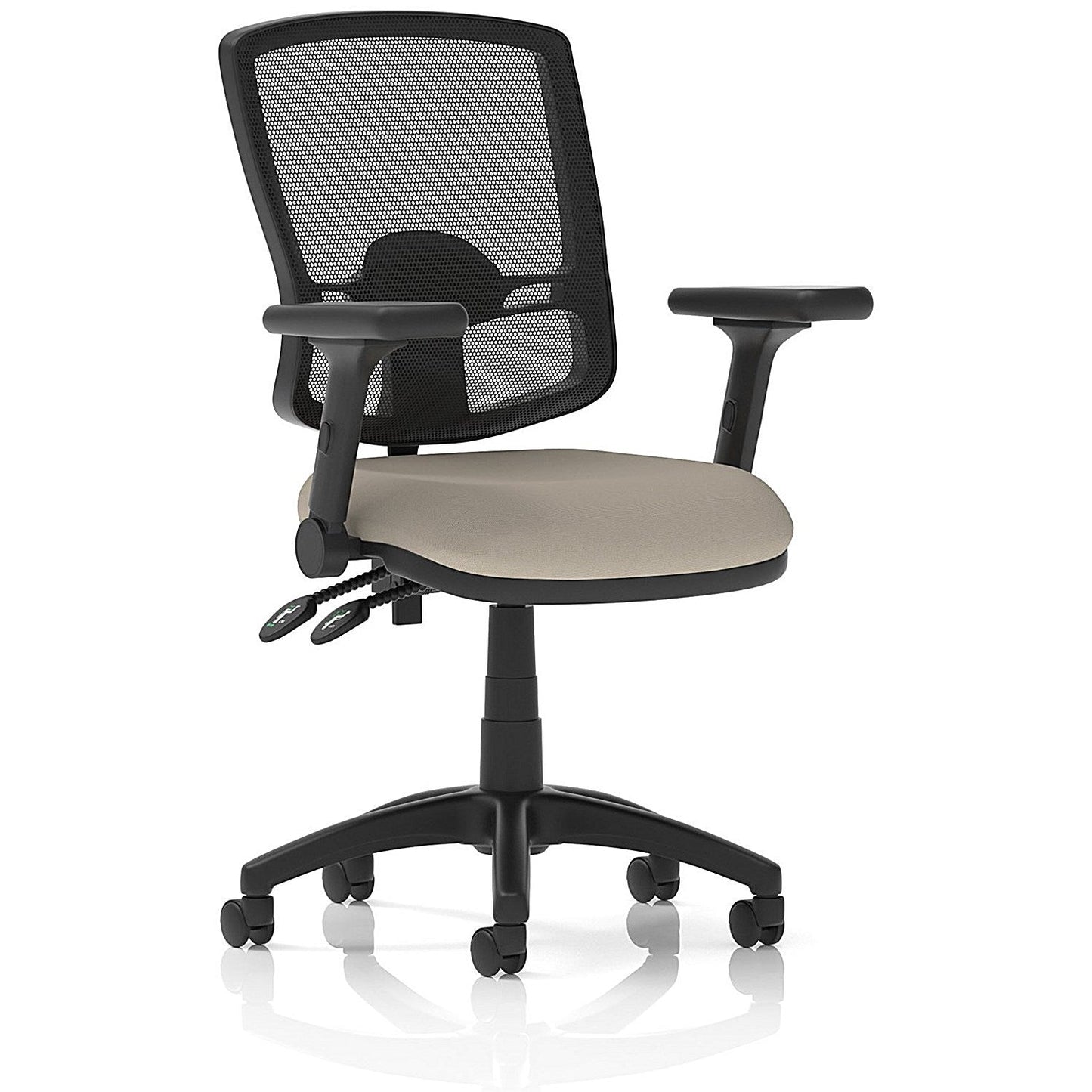 Eclipse Plus II Deluxe Mesh Back Lever Task Operator Chair, Folding Arms, Quest Salt Easy2Order : KCUP3373