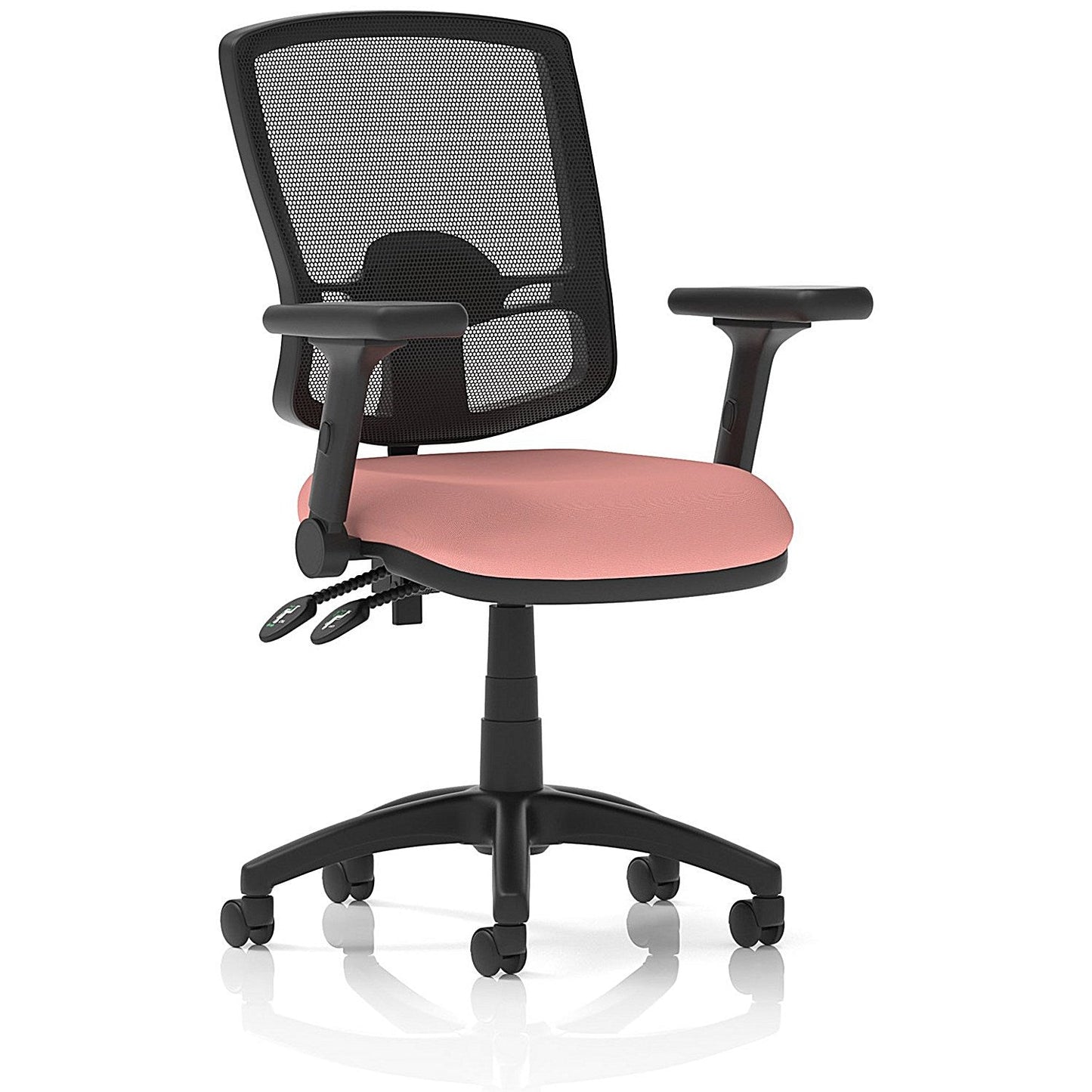 Eclipse Plus II Deluxe Mesh Back Lever Task Operator Chair, Folding Arms, Quest Shrimp Easy2Order : KCUP3375