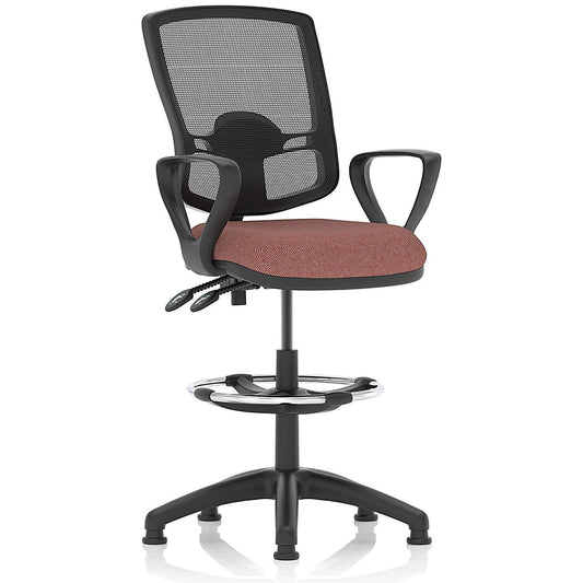Eclipse Plus II Deluxe Mesh Back High Rise Operator Chair, Fixed Arms, Rivet Forge Easy2Order : KCUP3389