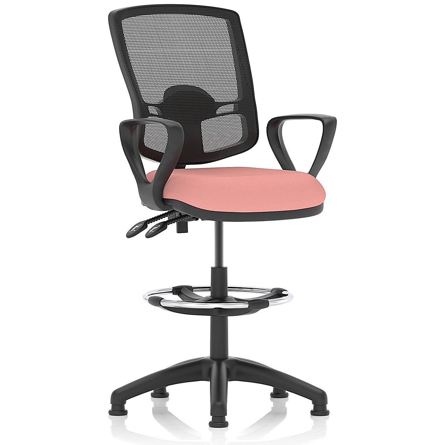 Eclipse Plus II Deluxe Mesh Back High Rise Operator Chair, Fixed Arms, Quest Shrimp Easy2Order : KCUP3399