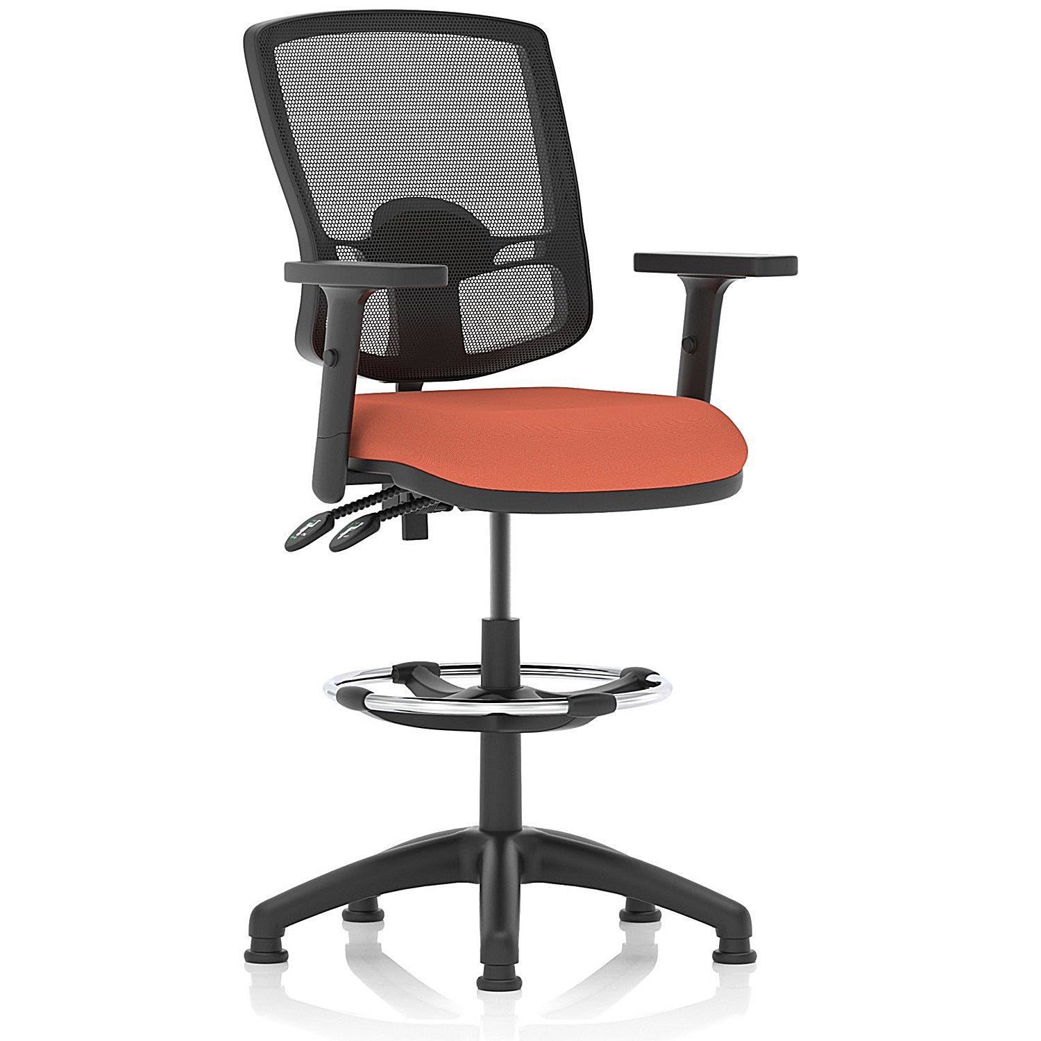 Eclipse Plus II Deluxe Mesh Back High Rise Operator Chair, Height Adjustable Arms, Quest Crab Easy2Order : KCUP3405