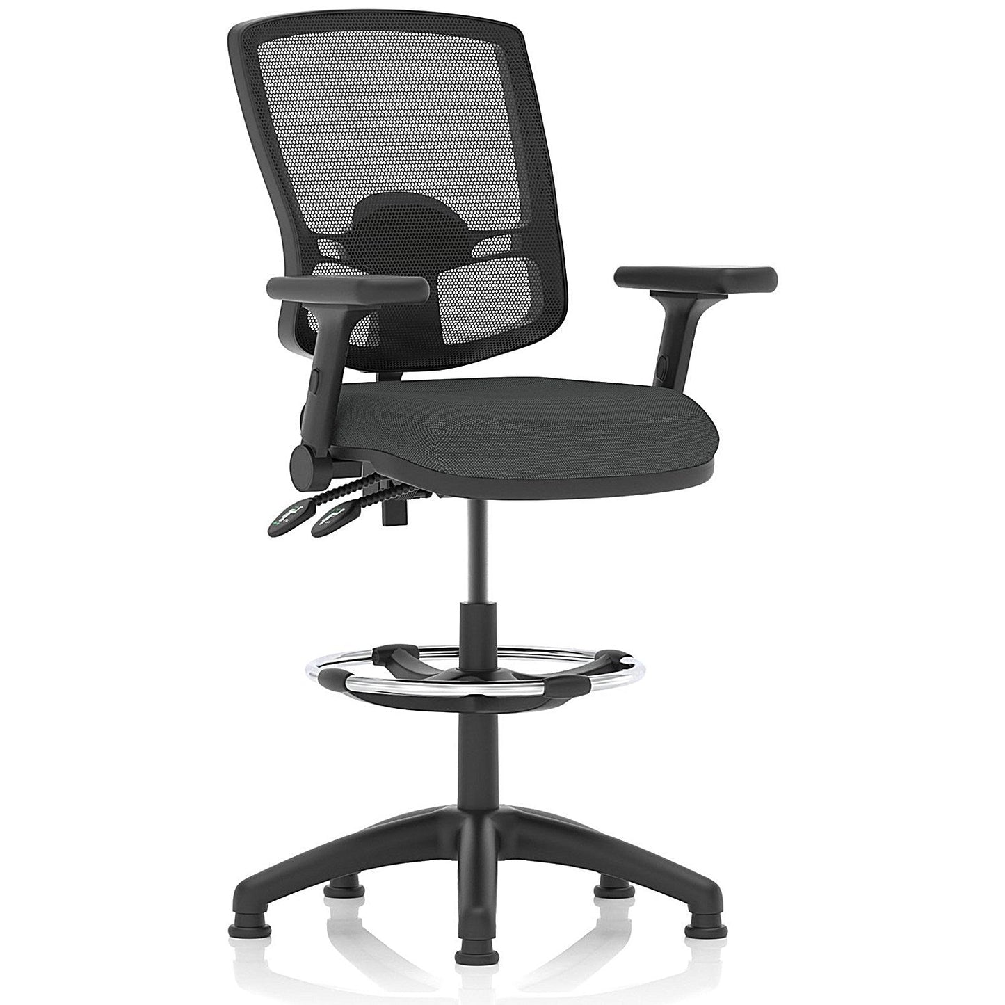 Eclipse Plus II Deluxe Mesh Back High Rise Operator Chair, Folding Arms, Quest Mussel Easy2Order : KCUP3420