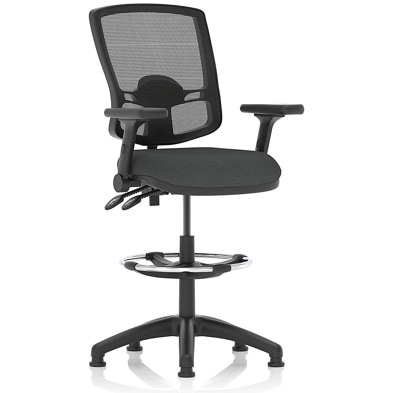 Eclipse Plus II Deluxe Mesh Back High Rise Operator Chair, Folding Arms, Quest Mussel Easy2Order : KCUP3420