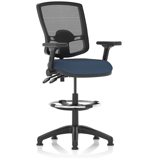 Eclipse Plus II Deluxe Mesh Back High Rise Operator Chair, Folding Arms, Quest Whelk Easy2Order : KCUP3424