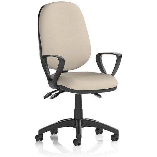 Eclipse Plus III Lever Task Operator Chair, Fixed Height Arms, Quest Salt Easy2Order : KCUP3457