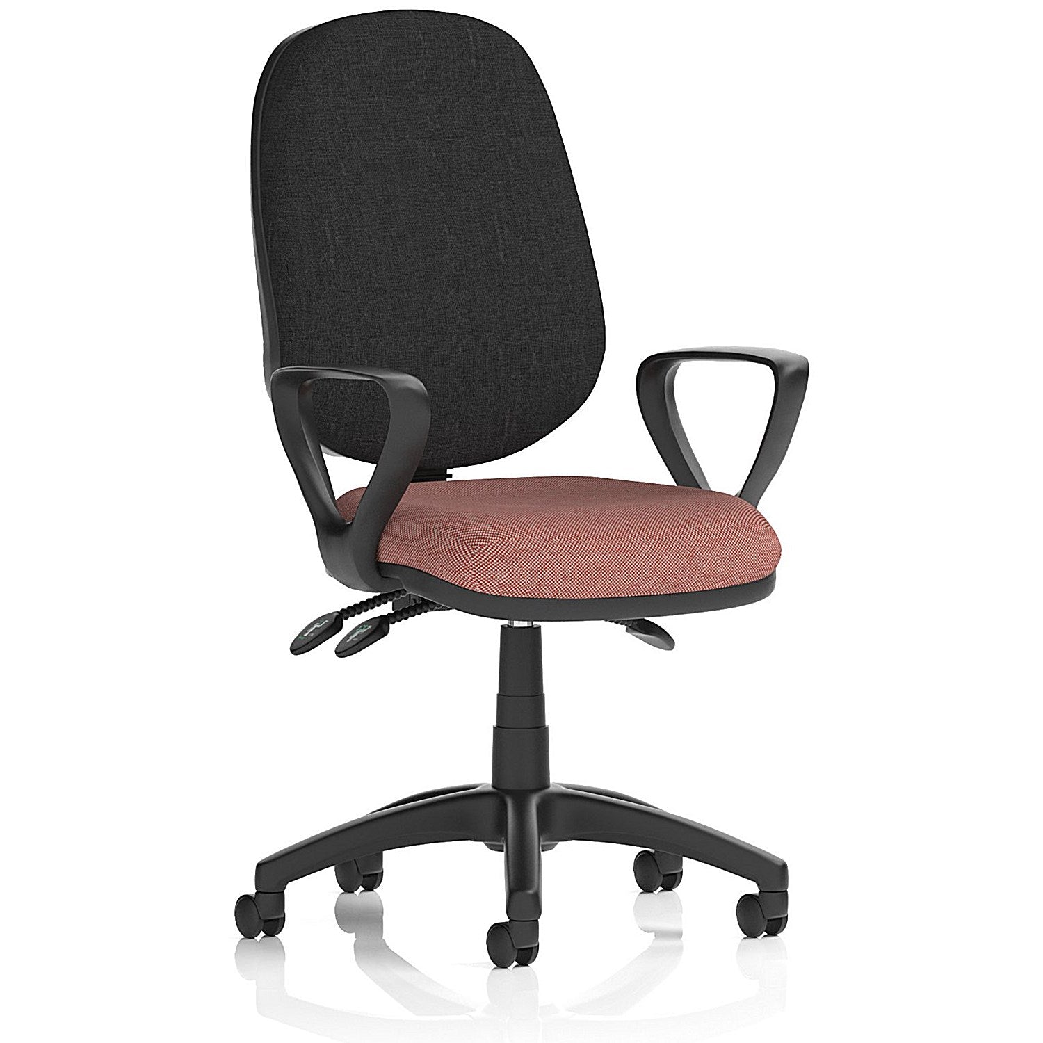 Eclipse Plus III Black Back Lever Task Operator Chair, Fixed Height Arms, Rivet Forge Easy2Order : KCUP3461