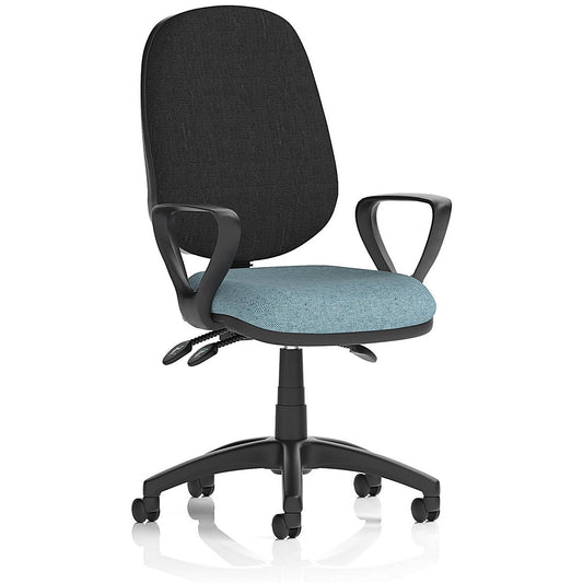 Eclipse Plus III Black Back Lever Task Operator Chair, Fixed Height Arms, Rivet Quench Easy2Order : KCUP3463