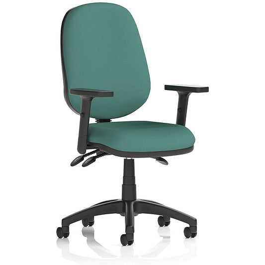 Eclipse Plus III Lever Task Operator Chair, Height Adjustable Arms, Quest Kelp Easy2Order : KCUP3478