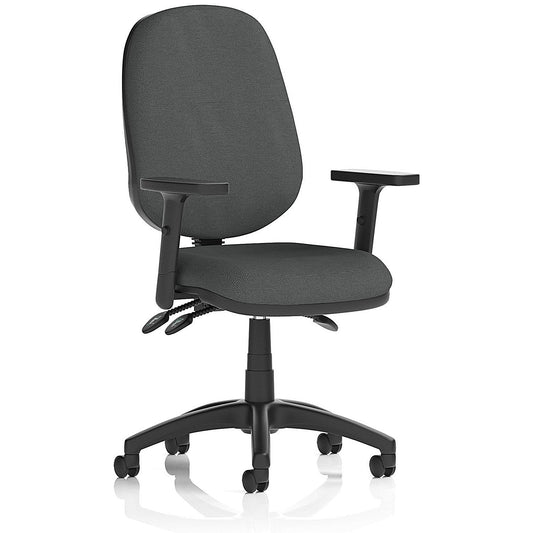 Eclipse Plus III Lever Task Operator Chair, Height Adjustable Arms, Quest Mussel Easy2Order : KCUP3480