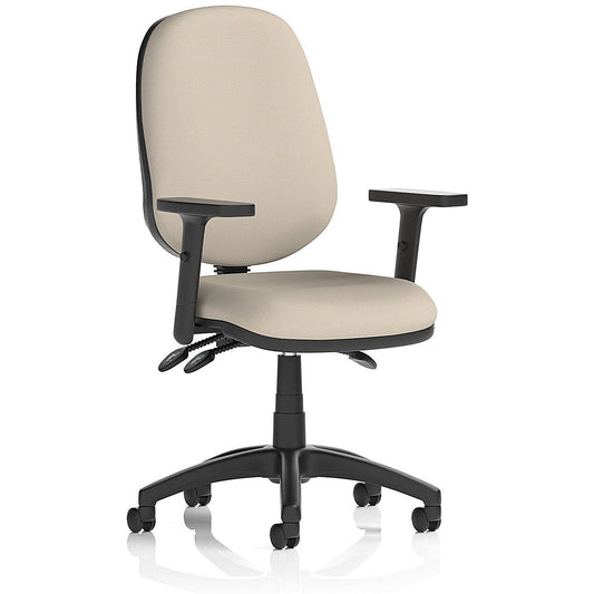 Eclipse Plus III Lever Task Operator Chair, Height Adjustable Arms, Quest Salt Easy2Order : KCUP3481