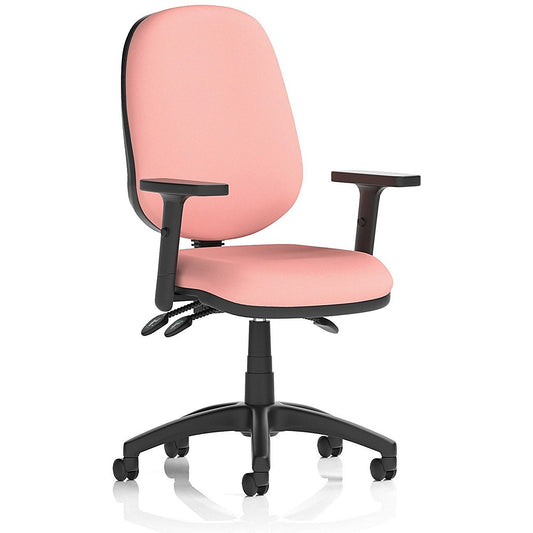 Eclipse Plus III Lever Task Operator Chair, Height Adjustable Arms, Quest Shrimp Easy2Order : KCUP3483