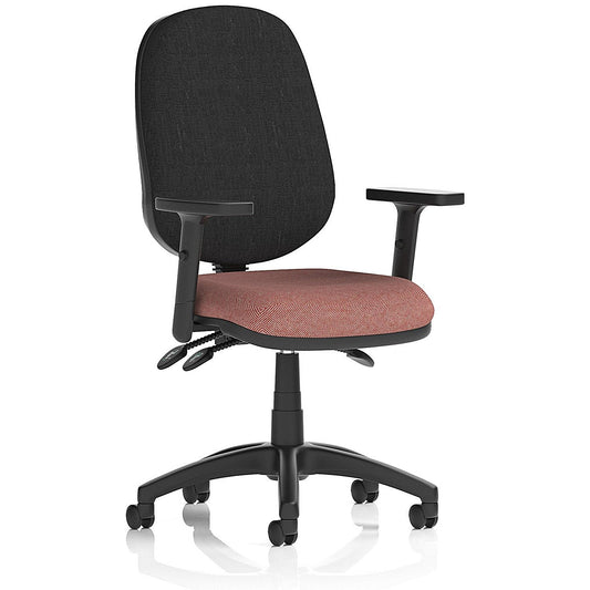 Eclipse Plus III Black Back Lever Task Operator Chair, Height Adjustable Arms, Rivet Forge Easy2Order : KCUP3485