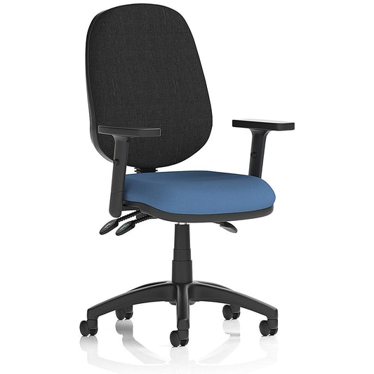 Eclipse Plus III Black Back Lever Task Operator Chair, Height Adjustable Arms, Quest Limpet Easy2Order : KCUP3491