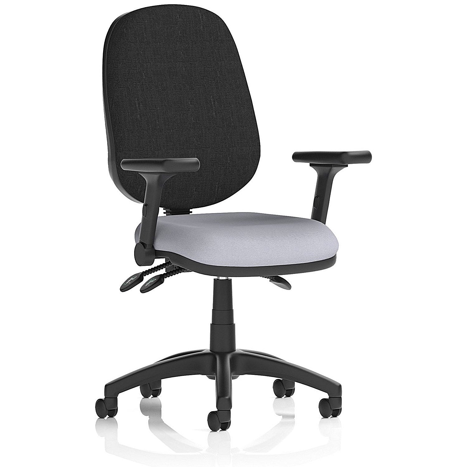 Eclipse Plus III Black Back Lever Task Operator Chair, Folding Arms, Quest Shell Easy2Order : KCUP3518