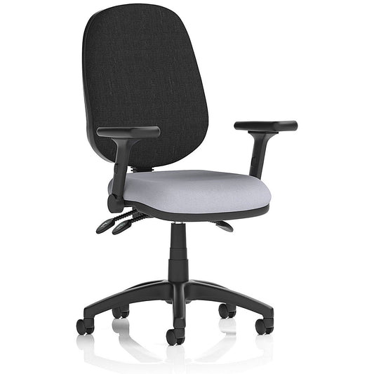 Eclipse Plus III Black Back Lever Task Operator Chair, Folding Arms, Quest Shell Easy2Order : KCUP3518