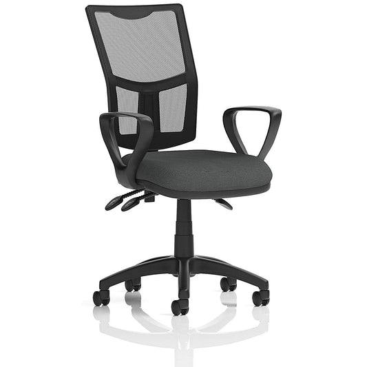 Eclipse Plus III Mesh Back Lever Task Operator Chair, Fixed Height Arms, Quest Mussel Easy2Order : KCUP3540