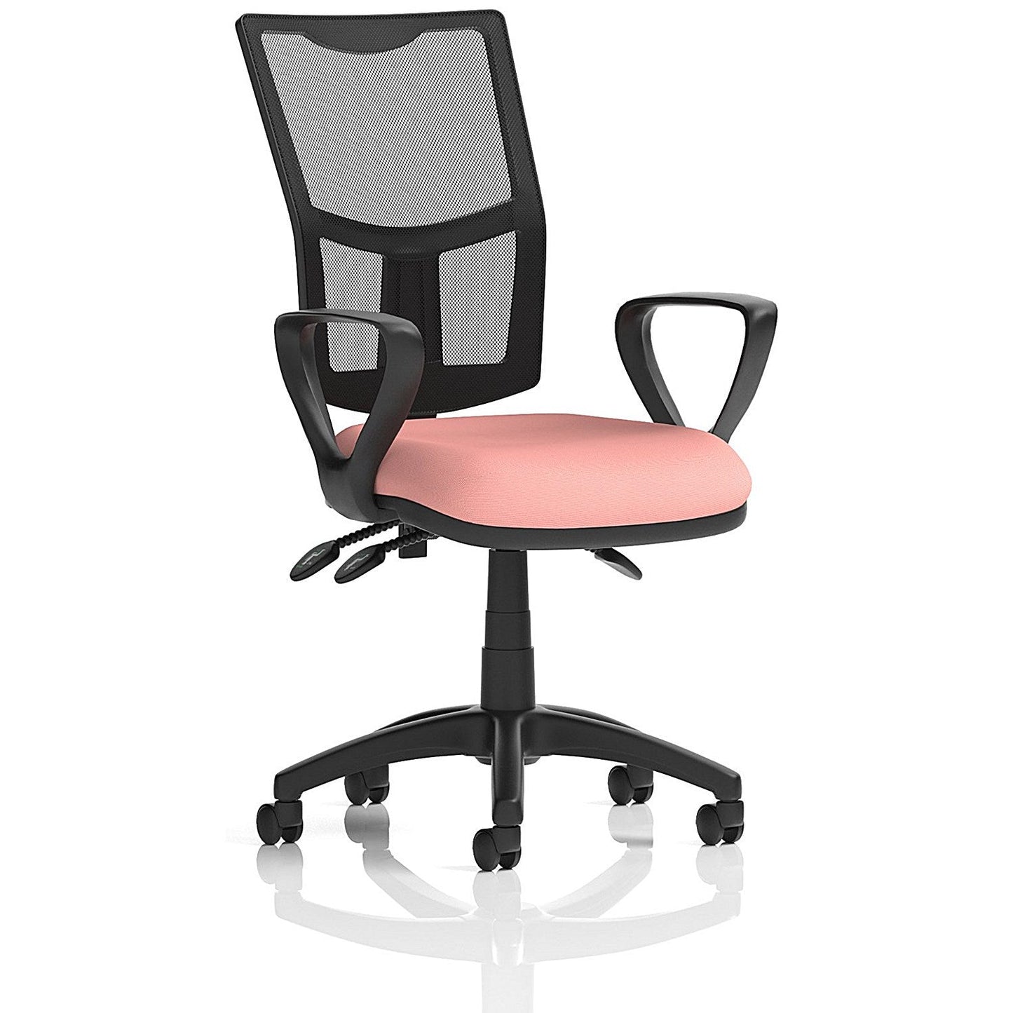 Eclipse Plus III Mesh Back Lever Task Operator Chair, Fixed Height Arms, Quest Shrimp Easy2Order : KCUP3543