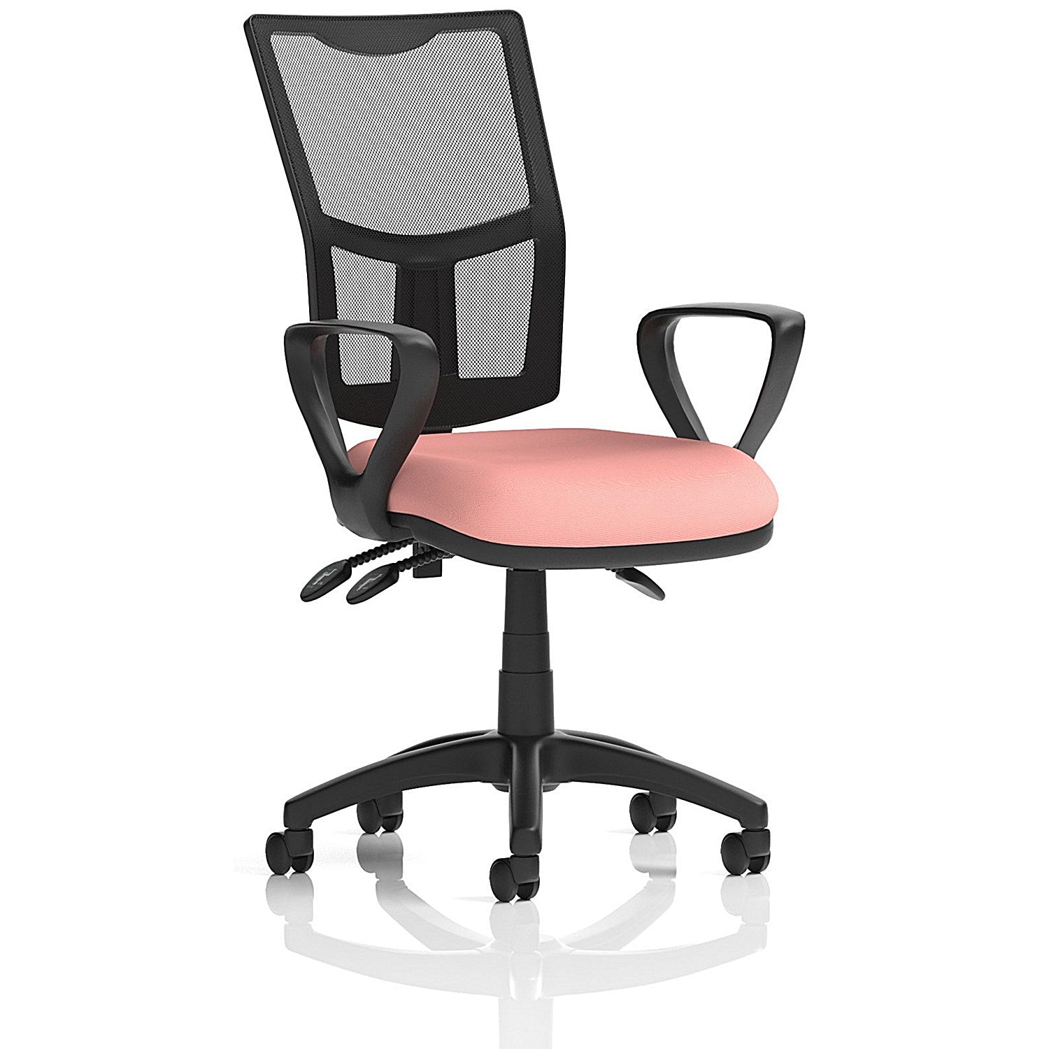 Eclipse Plus III Mesh Back Lever Task Operator Chair, Fixed Height Arms, Quest Shrimp Easy2Order : KCUP3543
