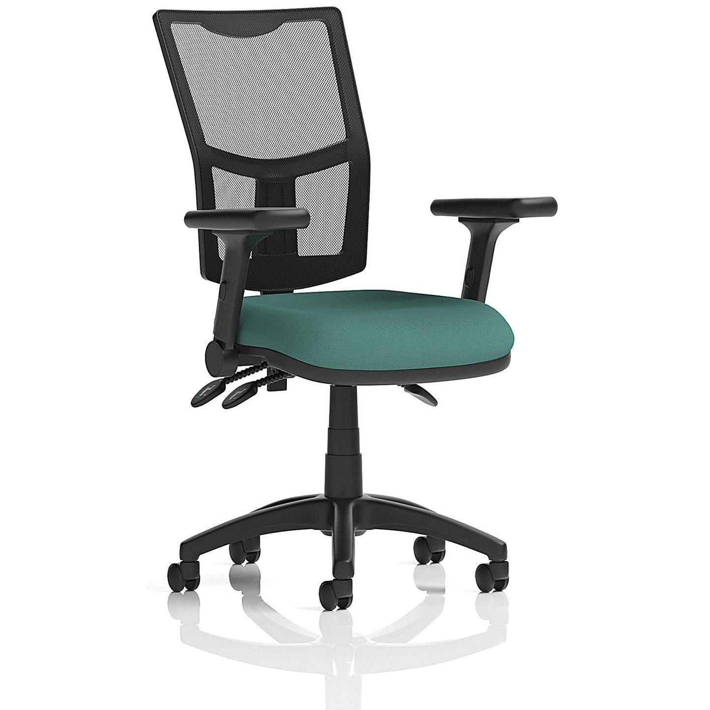 Eclipse Plus III Mesh Back Lever Task Operator Chair, Folding Arms, Quest Kelp Easy2Order : KCUP3562