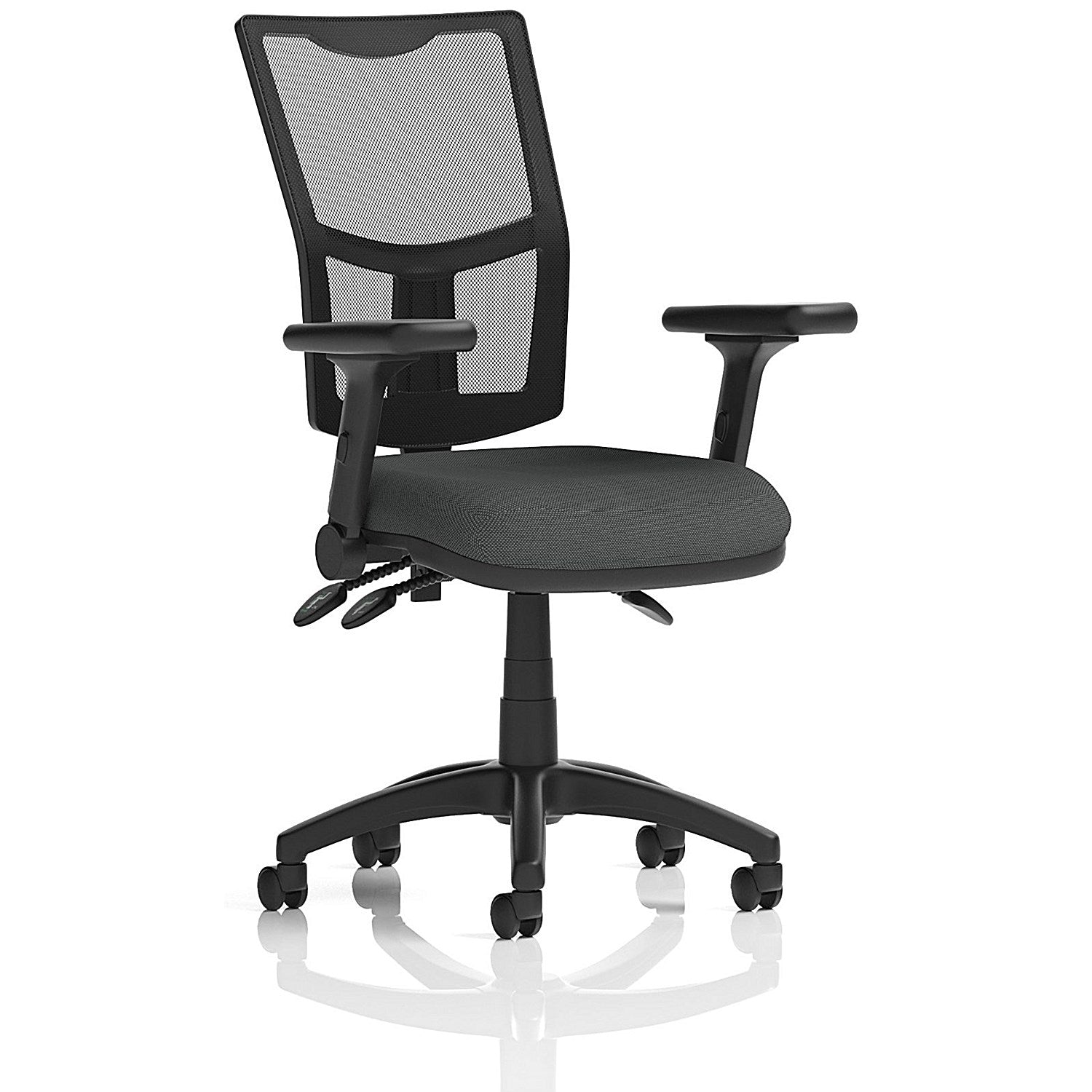 Eclipse Plus III Mesh Back Lever Task Operator Chair, Folding Arms, Quest Mussel Easy2Order : KCUP3564