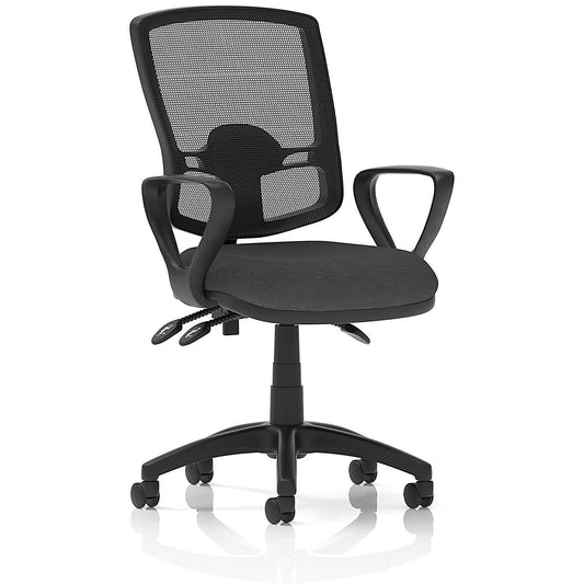 Eclipse Plus III Deluxe Mesh Back Lever Task Operator Chair, Fixed Height Arms, Quest Mussel Easy2Order : KCUP3588