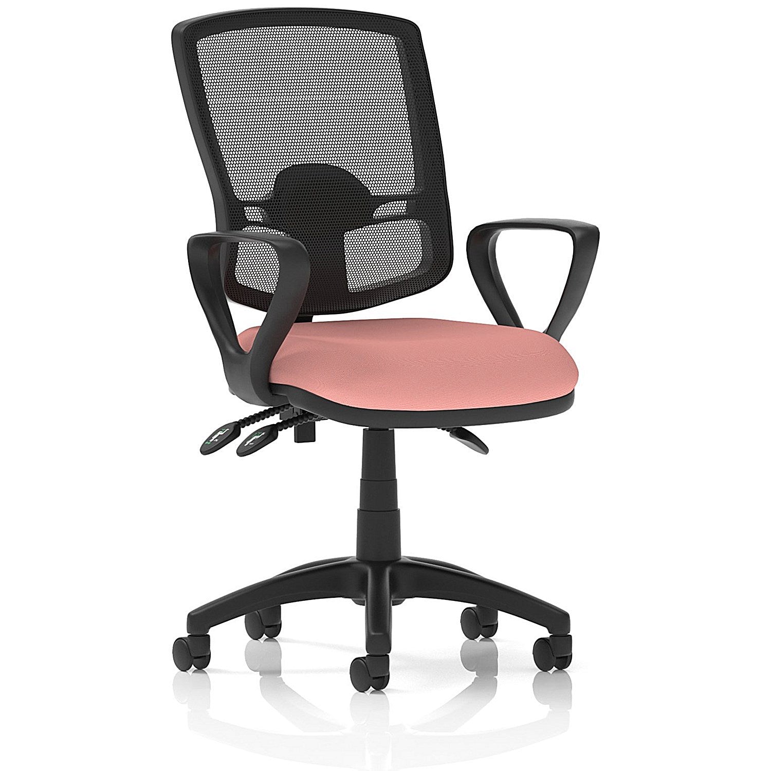 Eclipse Plus III Deluxe Mesh Back Lever Task Operator Chair, Fixed Height Arms, Quest Shrimp Easy2Order : KCUP3591
