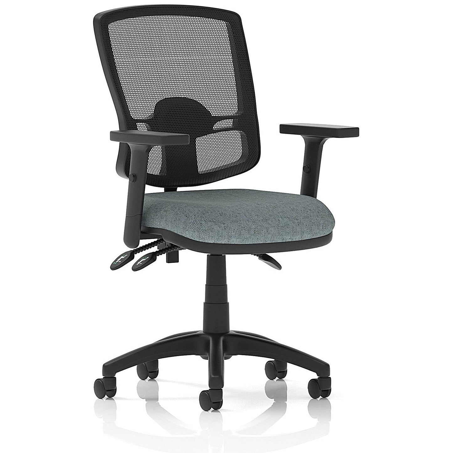Eclipse Plus III Deluxe Mesh Back Lever Task Operator Chair, Height Adjustable Arms, Rivet Tensile Easy2Order : KCUP3596