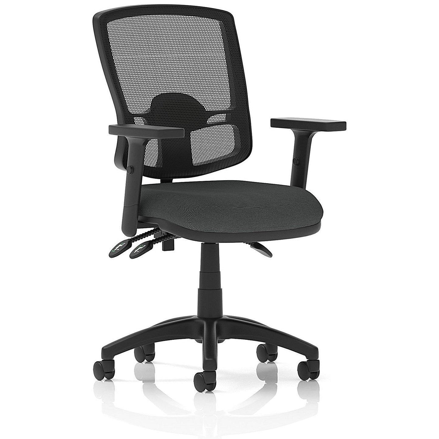 Eclipse Plus III Deluxe Mesh Back Lever Task Operator Chair, Height Adjustable Arms, Quest Mussel Easy2Order : KCUP3600