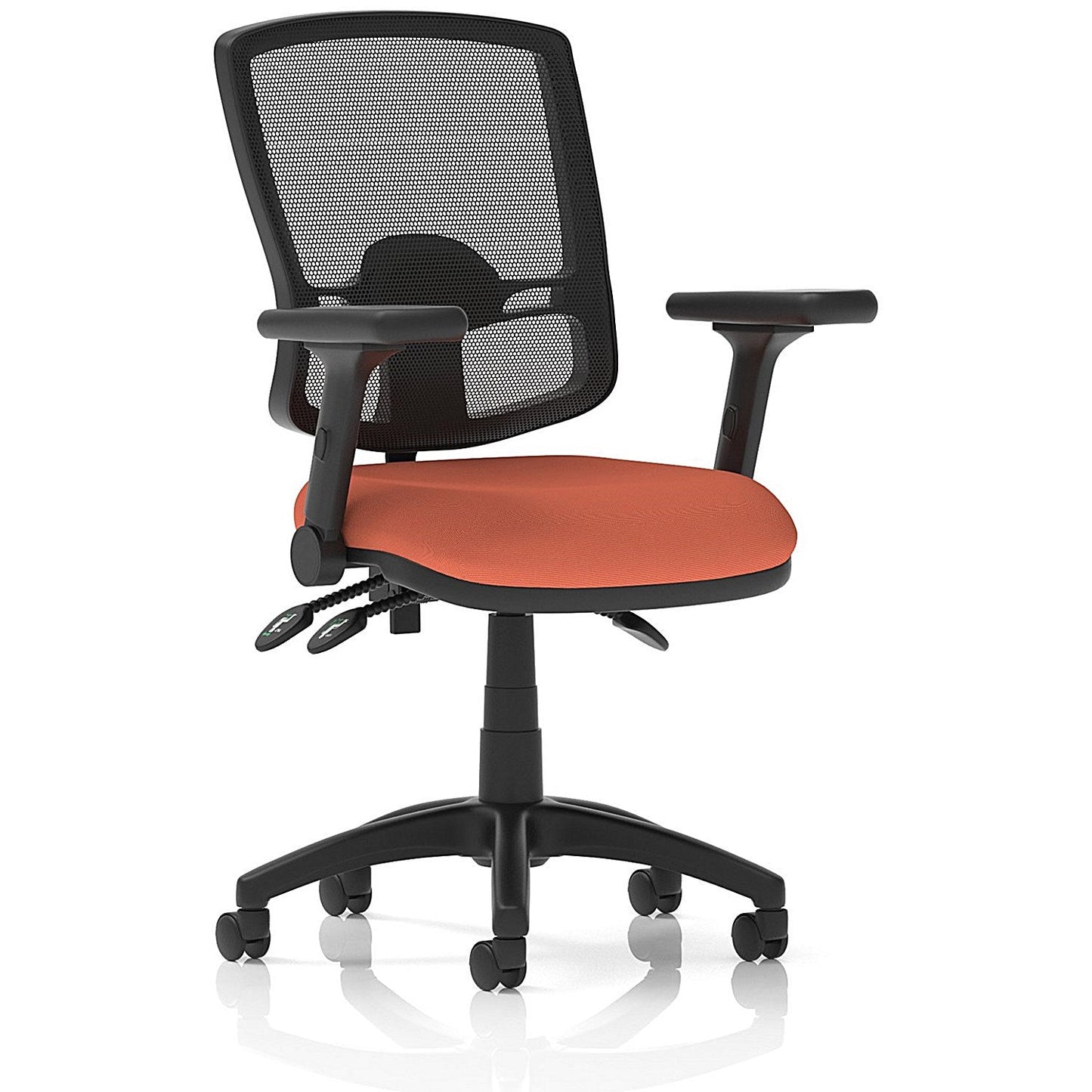 Eclipse Plus III Deluxe Mesh Back Lever Task Operator Chair, Folding Arms, Quest Crab Easy2Order : KCUP3609