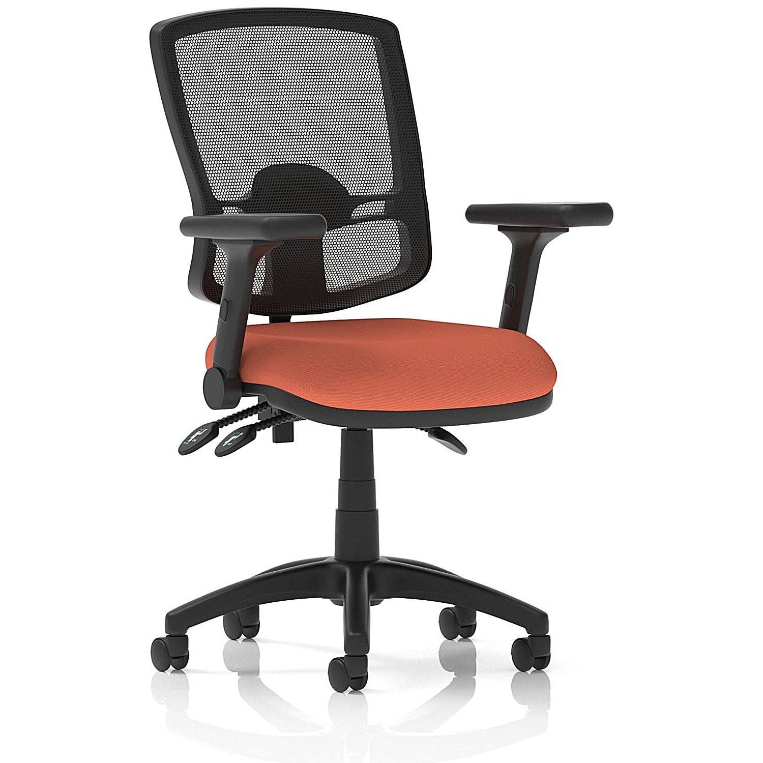 Eclipse Plus III Deluxe Mesh Back Lever Task Operator Chair, Folding Arms, Quest Crab Easy2Order : KCUP3609