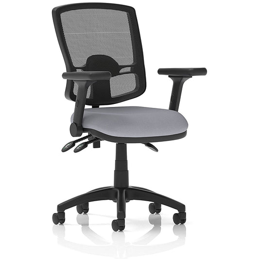 Eclipse Plus III Deluxe Mesh Back Lever Task Operator Chair, Folding Arms, Quest Shell Easy2Order : KCUP3614