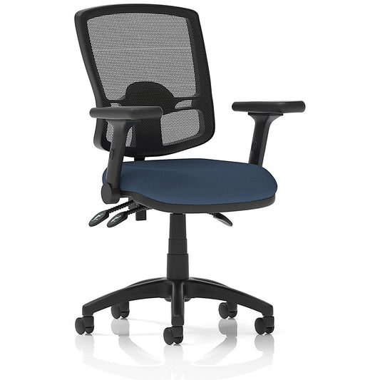 Eclipse Plus III Deluxe Mesh Back Lever Task Operator Chair, Folding Arms, Quest Whelk Easy2Order : KCUP3616