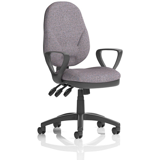 Eclipse Plus XL Lever Task Operator Chair, Fixed Height Arms, Rivet Fuse Easy2Order : KCUP3642