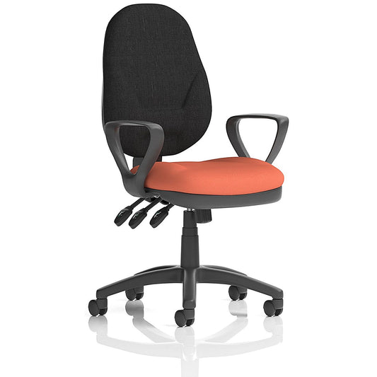 Eclipse Plus XL Black Back Lever Task Operator Chair, Fixed Height Arms, Quest Crab Easy2Order : KCUP3657