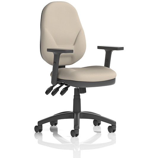 Eclipse Plus XL Lever Task Operator Chair, Height Adjustable Arms, Quest Salt Easy2Order : KCUP3673