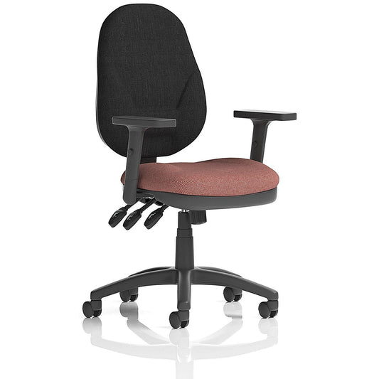 Eclipse Plus XL Black Back Lever Task Operator Chair, Height Adjustable Arms, Rivet Forge Easy2Order : KCUP3677
