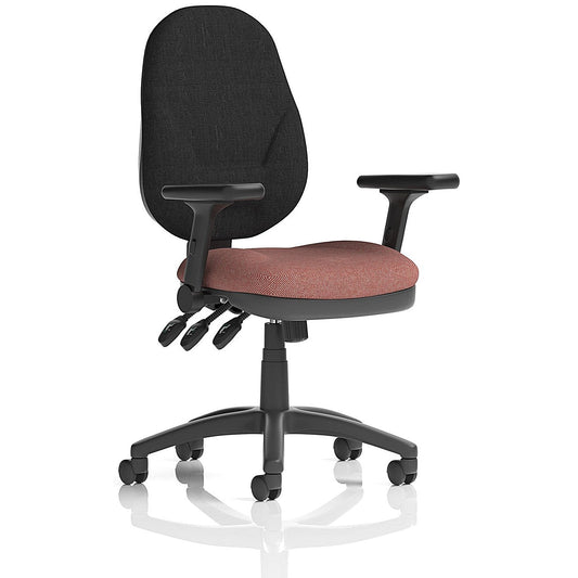 Eclipse Plus XL Black Back Lever Task Operator Chair, Folding Arms, Rivet Forge Easy2Order : KCUP3701
