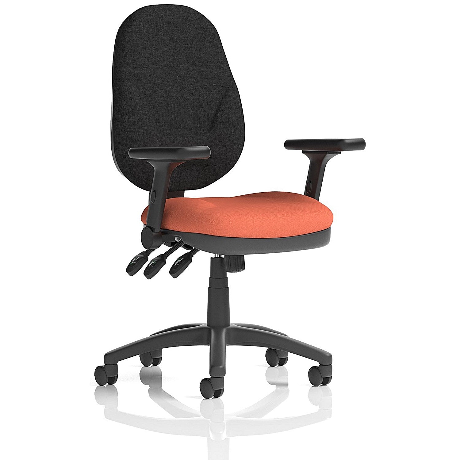 Eclipse Plus XL Black Back Lever Task Operator Chair, Folding Arms, Quest Crab Easy2Order : KCUP3705