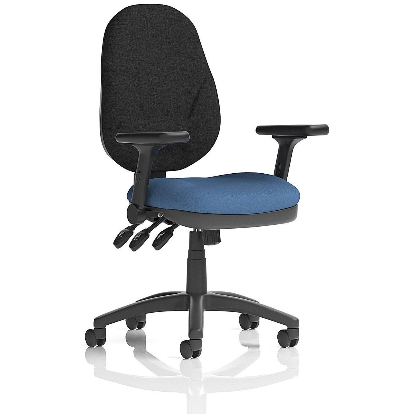 Eclipse Plus XL Black Back Lever Task Operator Chair, Folding Arms, Quest Limpet Easy2Order : KCUP3707