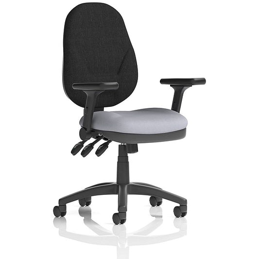 Eclipse Plus XL Black Back Lever Task Operator Chair, Folding Arms, Quest Shell Easy2Order : KCUP3710