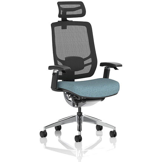 Ergo Click Mesh Back Chair With Headrest, Height Adjustable Arms, Rivet Quench Easy2Order : KCUP3727